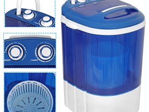 JupiterForce Portable Washing Machine Mini Compact Counter Top 8 Lbs Washer Single Tub Rotary Dehydration for Apartments
